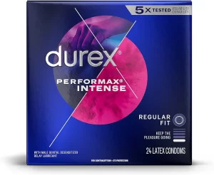 Durex Performax Intense Natural Rubber Latex Condoms 