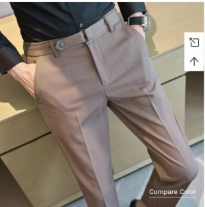 Autumn Men Suit Pants Casual Slim Fit