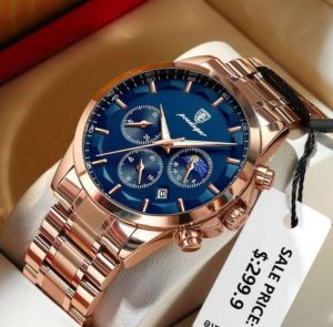 POEDAGAR Men Quartz Watch Luxury Sports Waterproof Chronograph Luminous Watch