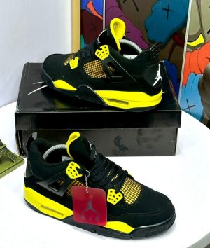 Original Air Jordan 4 Retro Gs Og Thunder Black Sneakers