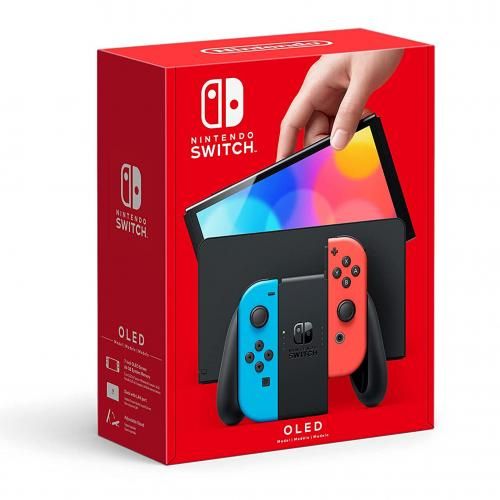 Nintendo Switch Console (OLED Model) – Neon Blue/Neon Red
