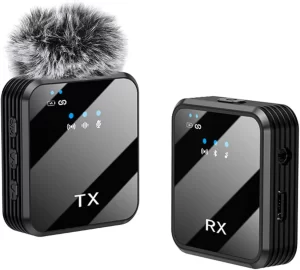 Wireless Lavalier Microphone for TikTok Live Streaming & Video Recording - Noise-Canceling Mic. Content Creator Essentials,for iPhone, Android, Camera, Camcorder, Sound Cards, Mixers and More
