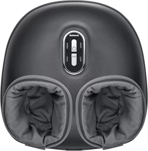 Foot Massager Machine with Soothing Heat, Deep Kneading Therapy, Air Compression, Improve Blood Circulation and Foot Wellness,Relax for Home or Office Use(Gray)Ma
