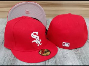 New Era White Sox mlbbasic Red/White Fitted Men's Hat 11591166 (8 1/8)