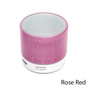 Universal A9 - Wireless Bluetooth Speaker With Crack Pattern/LED Flash/TF Card Support - Pink